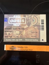 Oasis VIP/GUEST Ticket Stub -