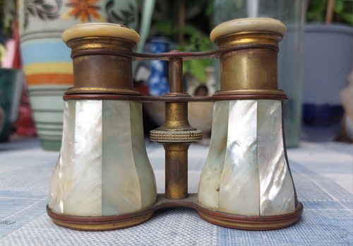 Antique french brass mother - french,
