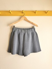 Babaa Cotton Knit Shorts sweater No 35 baby grey blue made in Spain $255 OS