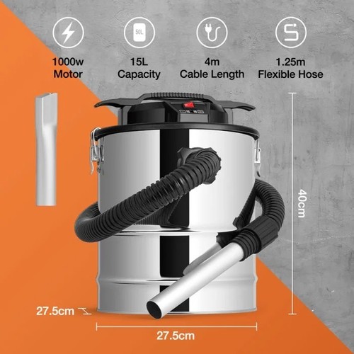 Vonhaus 15l ash vacuum cleaner - 15l,