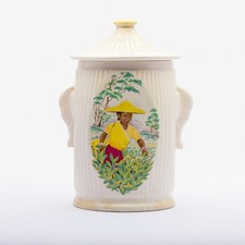 Vintage 1950s Sylvac tea caddy