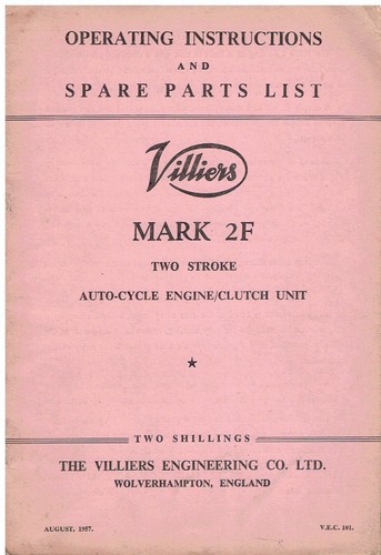 Villiers mk2f engine - (98cc),