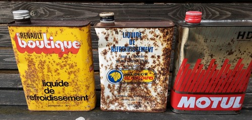 Litre french oil cans - oil,