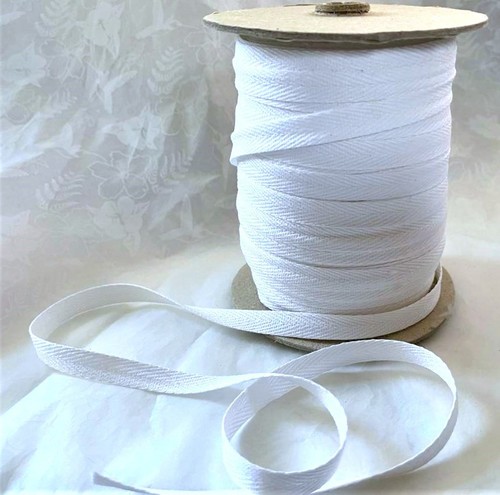 Cotton herringbone ribbon tape - cotton,