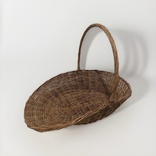 Wicker Trug'Flower Basket Vintage gathering basket Rare Prop Display