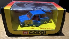RARE CORGI 275 AUSTIN METRO MODEL IN BLUE. IN ORIGINAL BOX. 1981 METTOY. VINTAGE