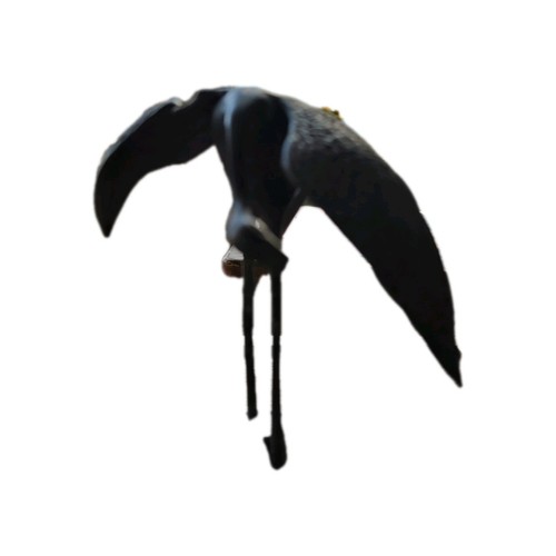 Bronze heron sculpture figure - bronze,