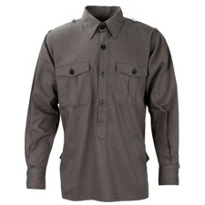 German Army MILITARY FIELD SHIRT Hemden - All Sizes Field Grey Cotton WW2 Repro