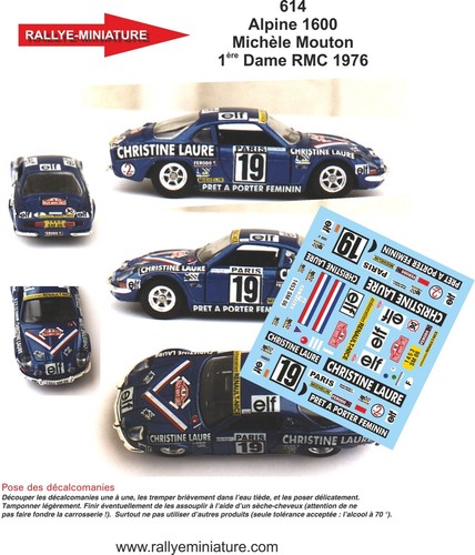 Decals ref 0614 alpine - 1/24,