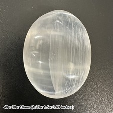 Selenite Crystal Palm Worry