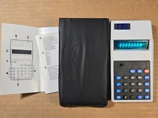 Interton RARE 1+1 Vintage Calculator W/Soft Case Manual Working Well