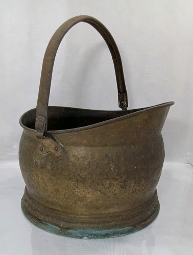 Vintage brass metal fireside - brass, &