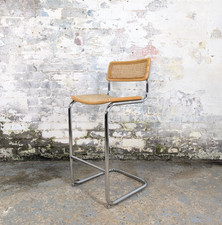Marcel Breuer Cesca Vintage Tall Cane Bar Stool Chrome DELIVERY