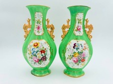 Pair Minton apple green