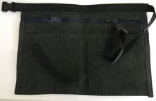 Black denim money bag/belt