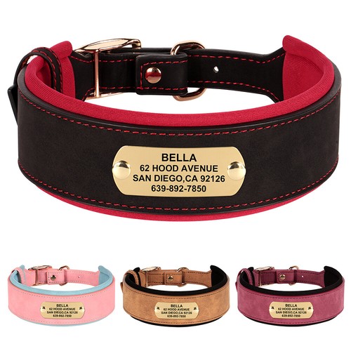 Wide leather personalised dog - wide,