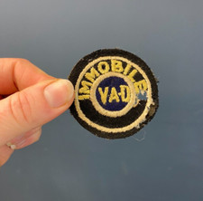 ORIGINAL WW2 RED CROSS VOLUNTEER AID VAD IMMOBILE CLOTH SLEEVE BADGE PATCH