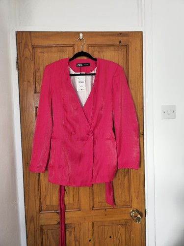 Zara woman fuchsia pink blazer - zara,