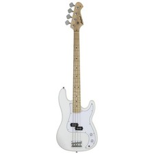 Bass Guitar Aria STB P, Maple Fingerboard, White with White Pickguard