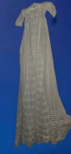 Victorian muslin christening - muslin,