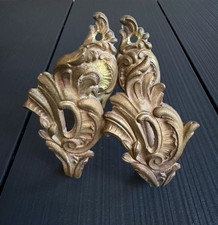 Pair Antique French Rococo Ormolu Curtain Tiebacks Holdbacks Gilt SM 59