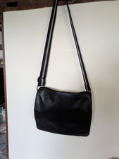 Rocha John Rocha Messenger Bag, Leather, Black , Used, Very Good Condition