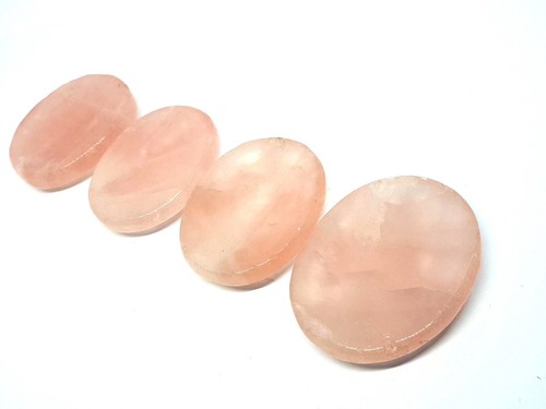 Rose quartz worry stone - quartz, real