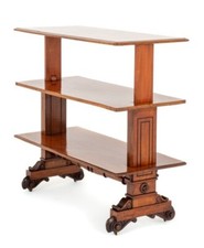 William IV Dumb Waiter Mahogany Bookcase Shelf