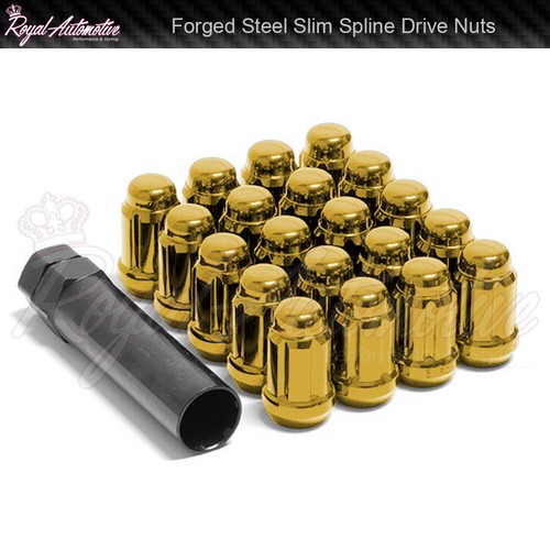 Gold spline wheel nuts 20 - spline, x