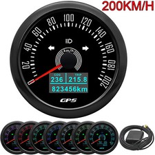 85MM Black GPS Speedometer 200km/h Gauge with TRIP COG For Boat Car Truck ATV