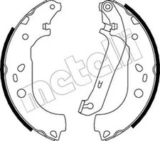 Brake shoes 53-0142 METELLI
