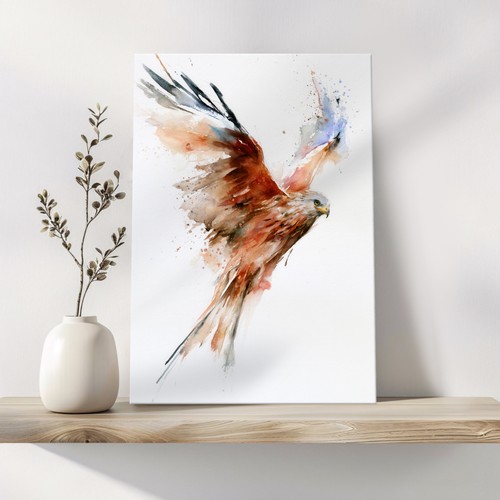 Red kite canvas wall - kite, print