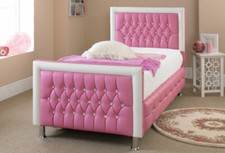 PRINCESS PINK GIRLS LEATHER BED 3FT, 4FT6, 5FT SALE NOW ON!!!!