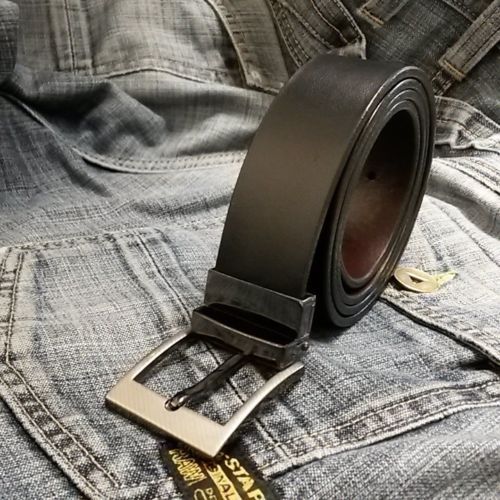 Mens new leather reversible - leather,