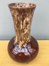 Vintage Melba Ware Brown Vase Fine Art Division Made In England Homeware Decor