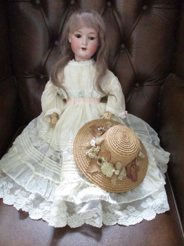 Antique bisque head doll - antique,