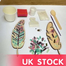 DIY Mosaic Craft Kit Mosaic Feather Art Crafts Making Kit for Kids & Adults NEW~