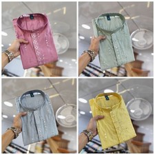 Men's Heavy Roman Silk Kurta Pajama Set Indian Traditional Wedding Party Wear