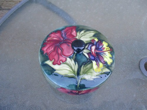Moorcroft hibiscus green - hibiscus, on