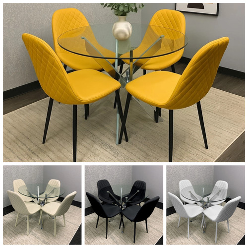 Modern glass round dining - modern,