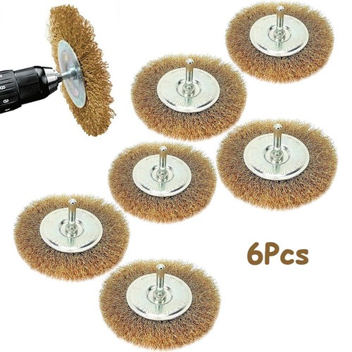 6pcs flat wire wheel - 4", 100mm