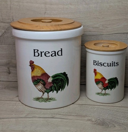 Cloverleaf rooster bread crock - rooster,