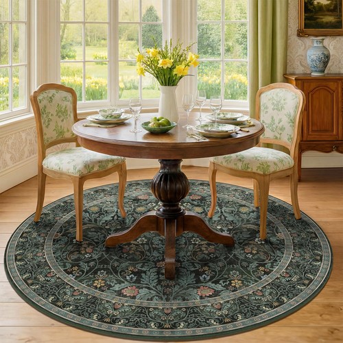 Dark green 6ft - green, rug
