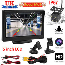 5" HD Car Rear View Monitor Waterproof Night Vision Parking Reversing Camera Kit