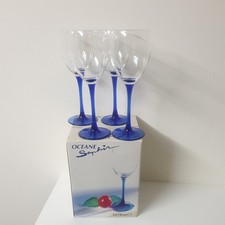 4 x Vintage 90s Luminarc Blue