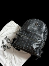 MCM Leather Stark Backpack Cognac Black Studded *PRISTINE CONDITION*