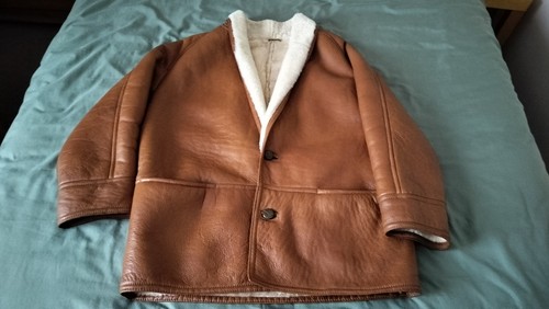 Vintage sheepskin men coat - vintage,