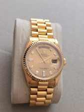 Rolex Day-Date "President " 36mm Diamond Dial 18k Gold Watch 18238