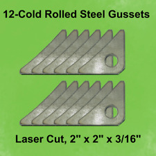 Roll cage Gusset 2”x2"x 3/16” -Set of (12) Steel Gussets, Cold Rolled, steel,RZR