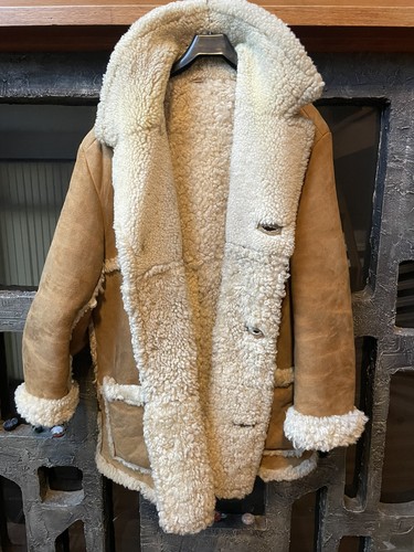 Vintage retro sheepskin - , coat